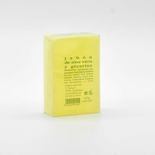 Jabón de glicerina y Aloe Vera. 125 gr